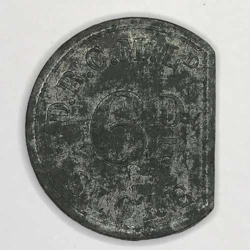 De Beers Consolidated mines 6d sixpence token