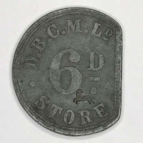 De Beers Consolidated mines 6d sixpence token