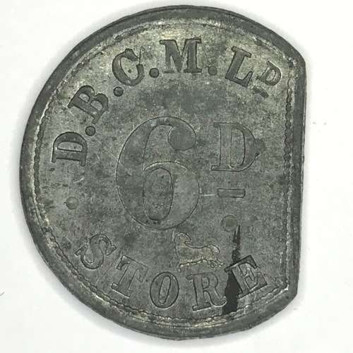 De Beers Consolidated mines 6d sixpence token