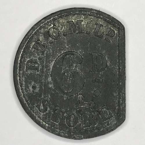 De Beers Consolidated mines 6d sixpence token