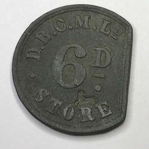 De Beers Consolidated mines 6d sixpence token