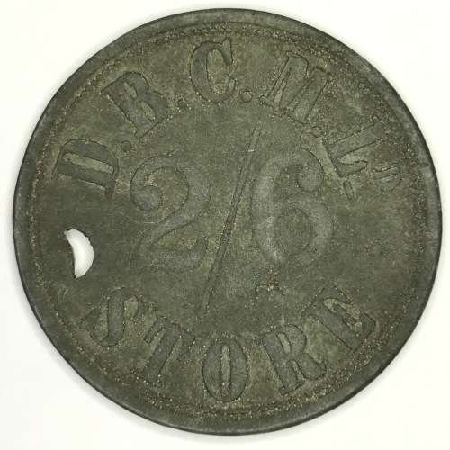 De Beers Consolidated mines 2/6 token - Set 3 - du Toitspan