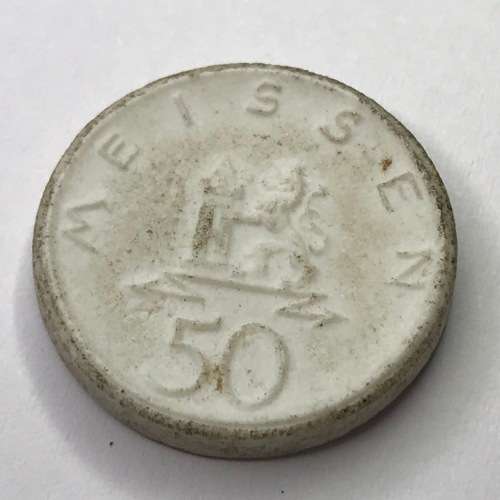 1921 Germany Meissen 50 Pfennig porcelain token
