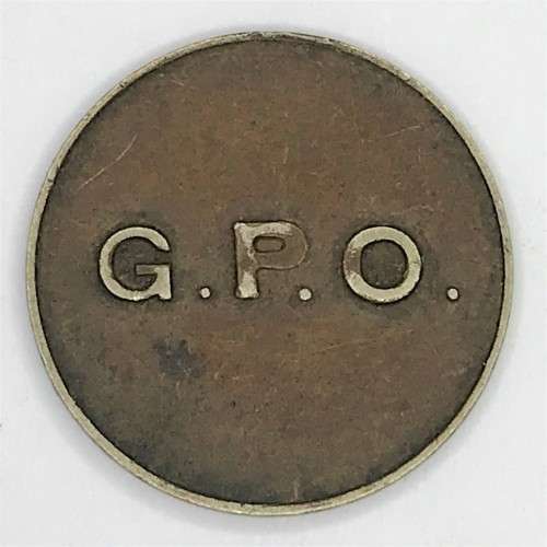 General Post Office Silver 3d Tickey Token - number E316