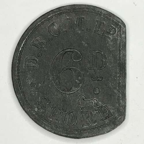 De Beers Consolidated mines 6d sixpence token