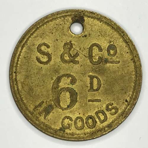 Strachan and Co 6d token - Weighs 4.3grams - Low known mintage