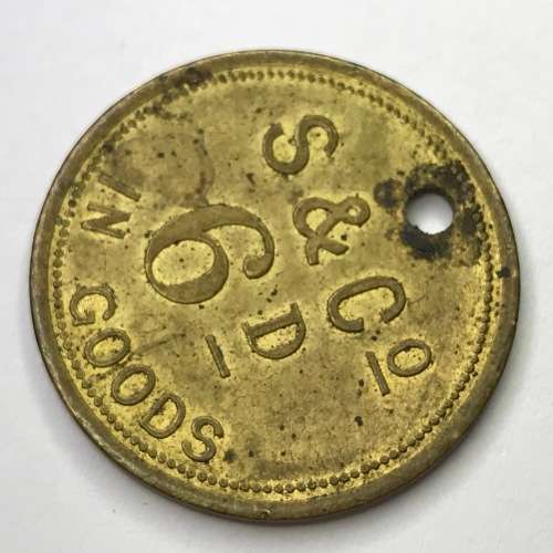 Strachan and Co 6d token - Weighs 4.3grams - Low known mintage