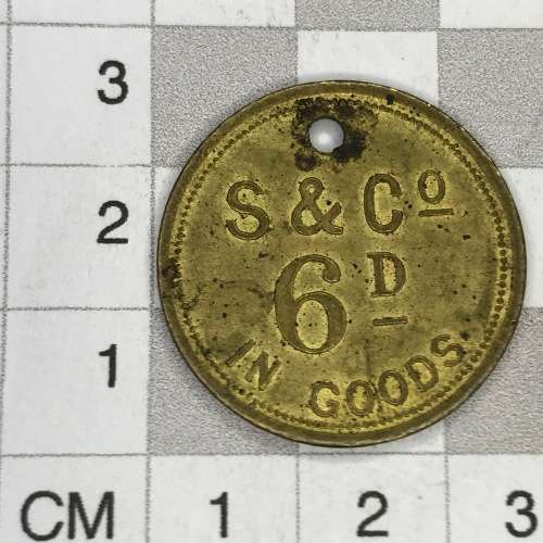 Strachan and Co 6d token - Weighs 4.3grams - Low known mintage