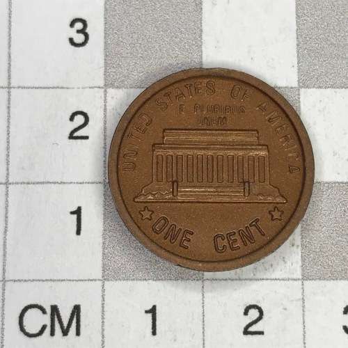 USA School money one cent plastic coin