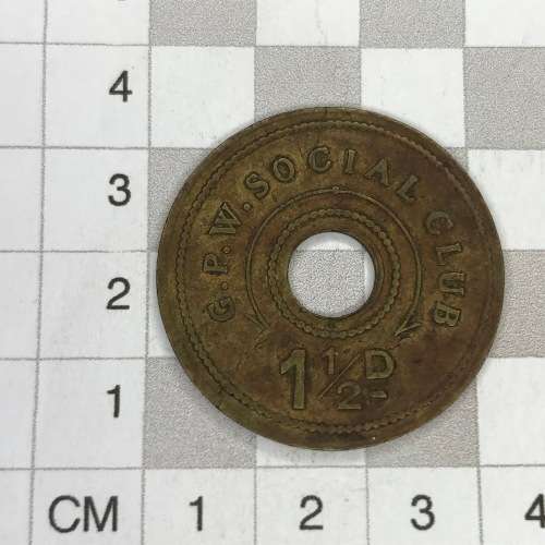 G.P.W. Social Club 1 and a half token