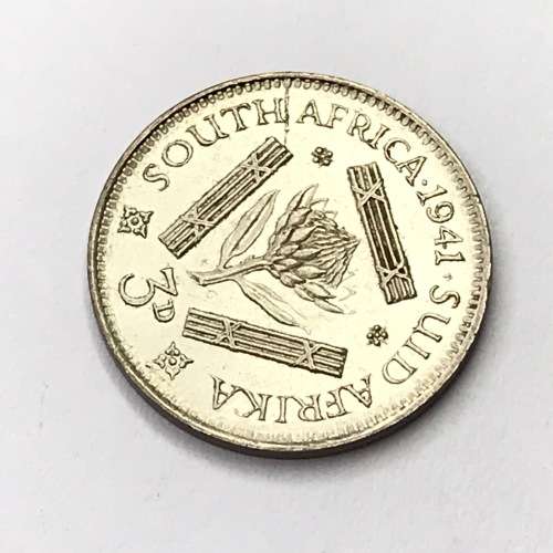 1941 SA Union 3 Pence - uncirculated