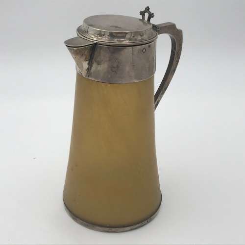 Antique Horn and Silver Jug - Hallmarked 1873 London by LJP Hap - one of a kind