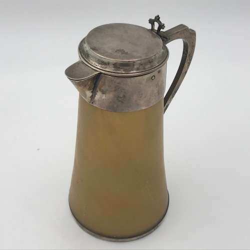 Antique Horn and Silver Jug - Hallmarked 1873 London by LJP Hap - one of a kind