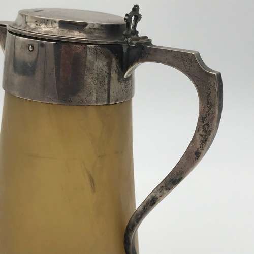 Antique Horn and Silver Jug - Hallmarked 1873 London by LJP Hap - one of a kind