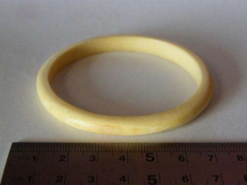 Vintage thin ivory bangle, made from single tusk - as per scan