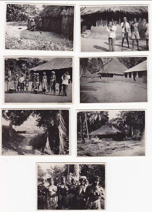 Lot of 7 WWII Original photos taken at Freetown in 1940 of one of their tribes - as per scan