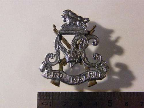Natal Carbineers pro patria cap badge - as per scan