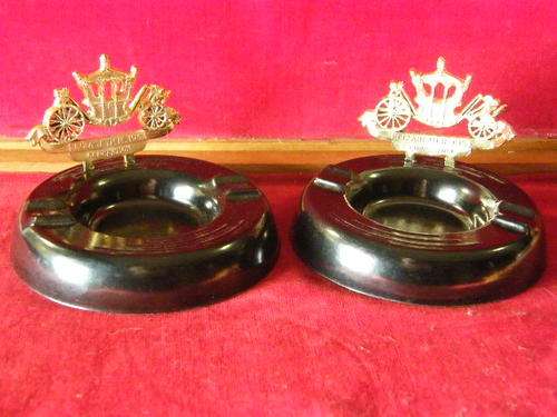 1953 Coronation plastic ashtrays - as per photo