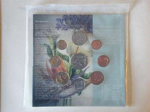 1997 RSA Arum Lily circulation coin set, only 7515 sets issued, still sealed in plastic