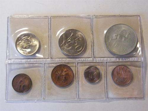 1967 English uncirculated set -as issued by the SA Mint