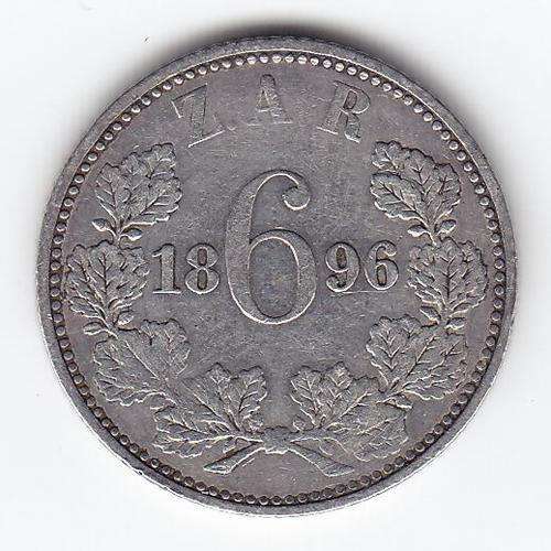 1896 ZAR Kruger sixpence in a decent condition