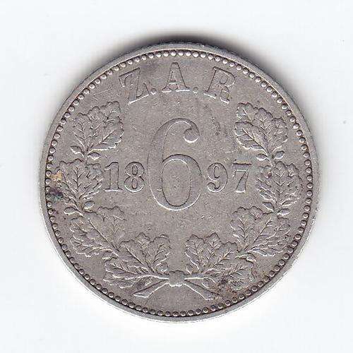 1897 ZAR Kruger 6 pence