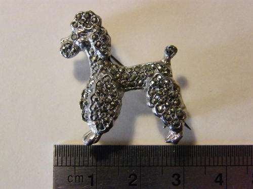 Marcasite brooch with poodle