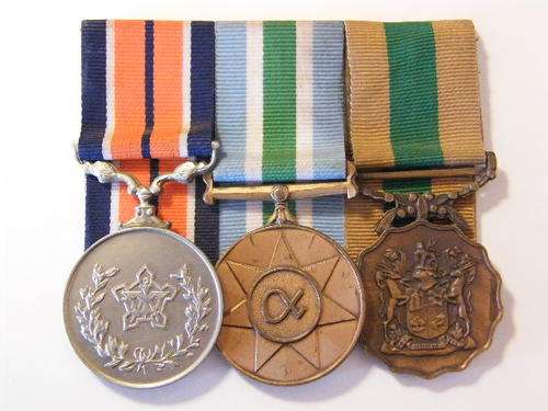 Set of 3 SADF medal - General service medal, Unity medal, Good Service medal