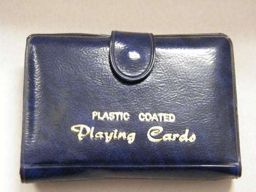 Pack of Vintage playing cards with dogs - still wrapped in plastic - with pencil as issued