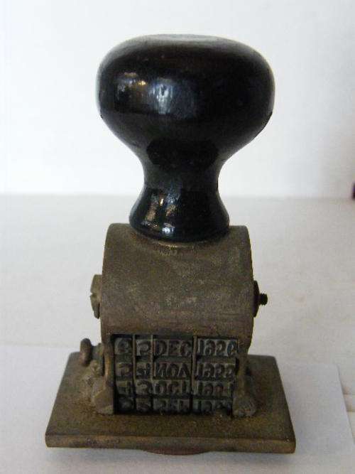 Antique date stamp