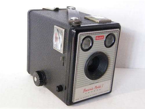 Kodak Model 1 Brownie box camera in case with original instruction booklet