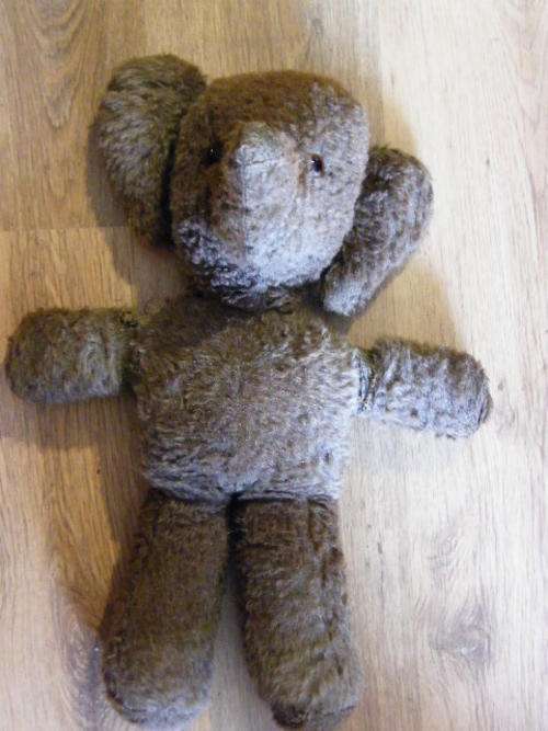 Antique Elephant Teddy bear - some repair to arms- 50cm tall - Decmarkdown
