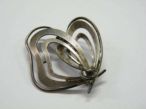 Vintage sterling silver arte nouveau butterfly brooch - @ CRAZY R1 start