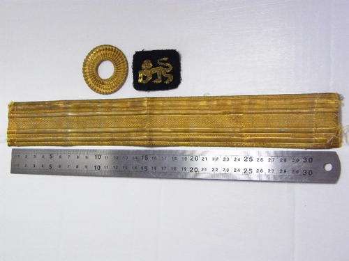 Insignia used by Commodore Jupp of the SA Navy - as per photo