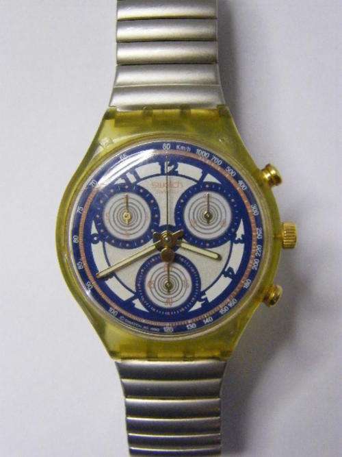 Swatch Honeytree SCN107N Chronograph with Swatch Flexi Strap - Working - as per photo
