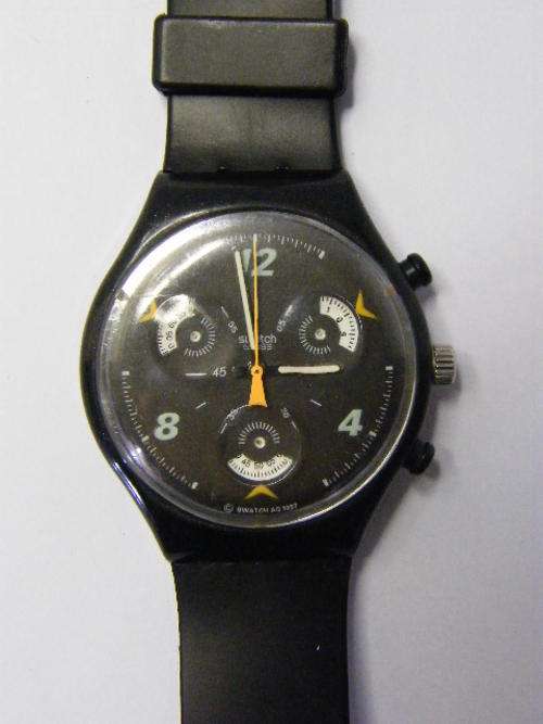 Swatch CD PLAYER Chronograph Watch - Working, battery not included