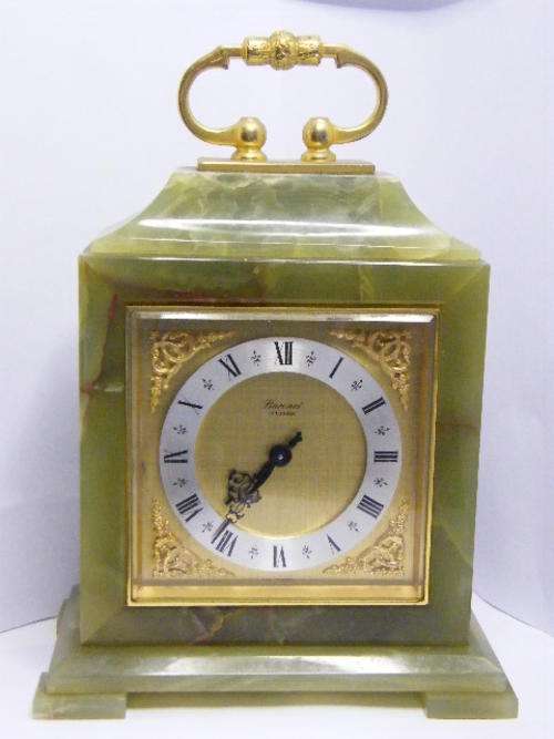 Baronet of London Green Marble Mantle Clock - Very Beautiful - Not working - as per photo