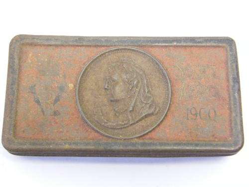 Boer War 1900 Queen Victoria Chocolate Tin - as per photo
