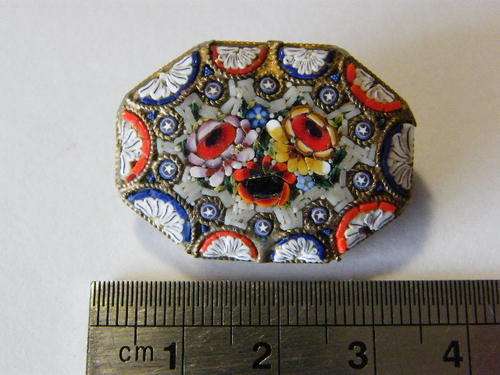 Italian mosaic brooch - high class work