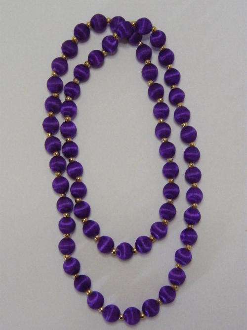 Deep purple vintage costume jewellery necklace - 40cm String - @ CRAZY R1 start