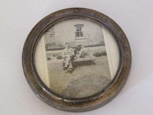 Hallmarked Silver Wood Photo Frame - as per photo