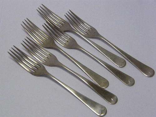 Lot of 6 ' Sipelia ' Silver Plated Forks - as per photo