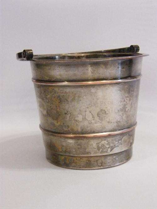 Silver plated Emess plate ice bucket as per photo - inscribed Pres Steyn Safety