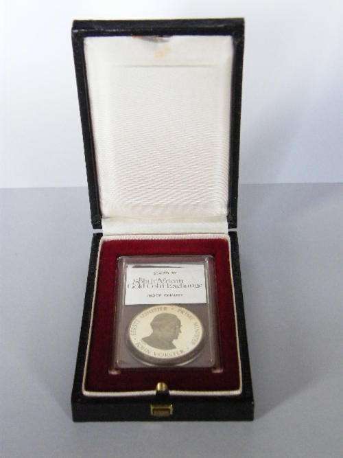 SA Gold Coin Exchange - Sterling Silver Medallion in Slab & Box - as per photo
