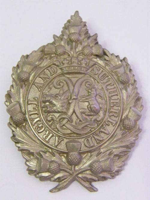 Argyll and Sutherland Highlanders Glengarry cap Badge - as per photo