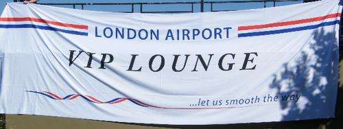 Banner for London Airport VIP Lounge - VERY LARGE - 610 cm x 231 cm - as per photo