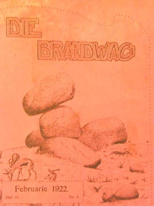 Die Brandwag Magazine - February 1922 Issue - Part 13, no. 9 - as per photo - some damage