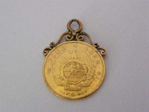 1892 ZAR Kruger 1/2 Pond with Pendant Mount - as per photo