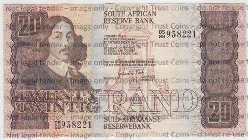 GPC De Kock Third Issue 1984 R20 Note - as per scan
