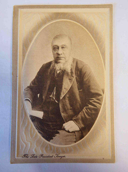 Unused President Kruger postcard issued shortly after his death in 1904